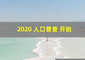 2020 人口普查 开始